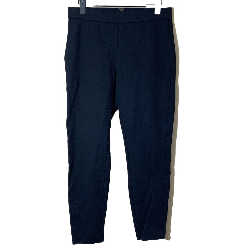 J.Crew Women Pixie Pants Black‎ Slim Stretch Back Zip Size M